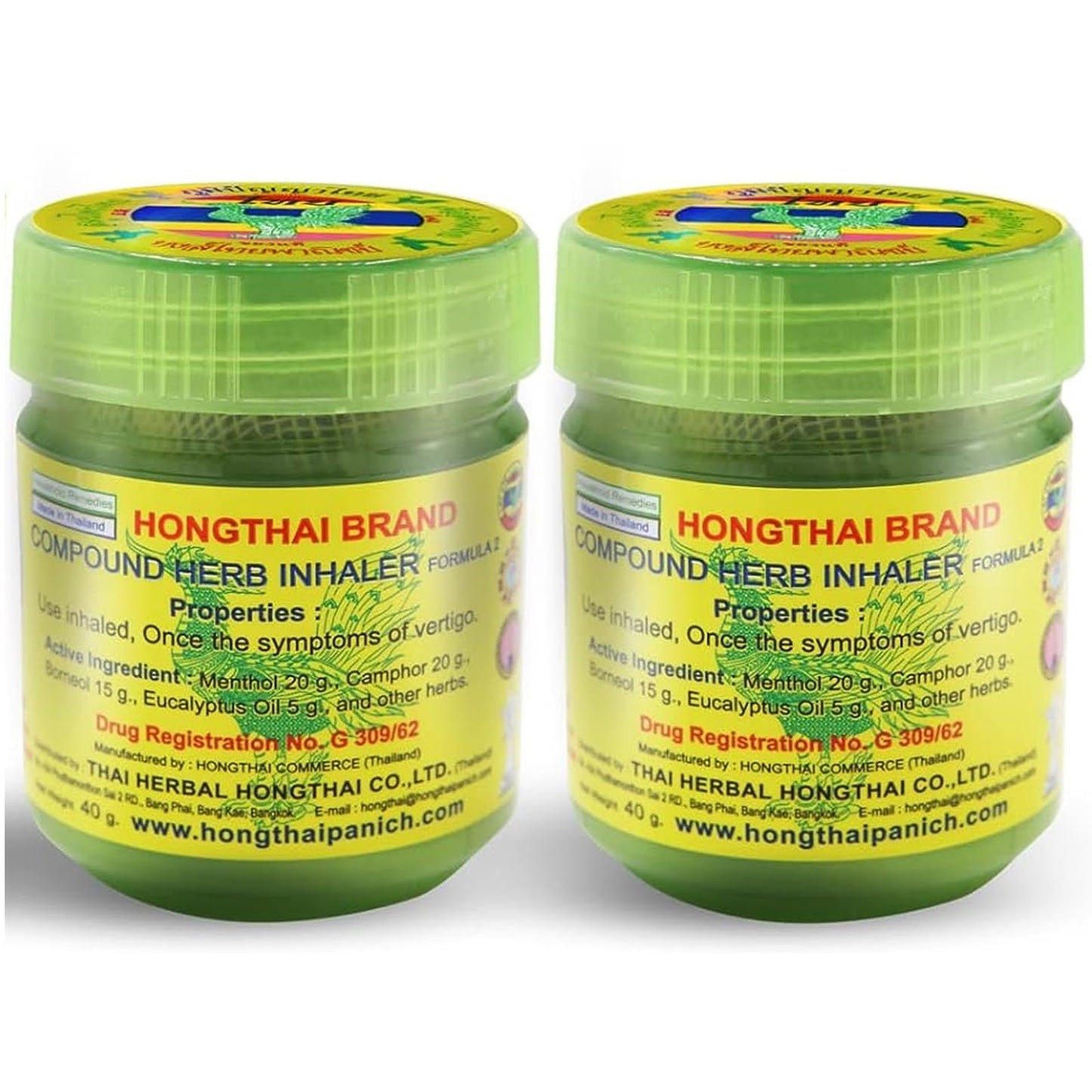 Hong Thai Verbinding Thaise kruiden inhalant (PACK VAN 2)